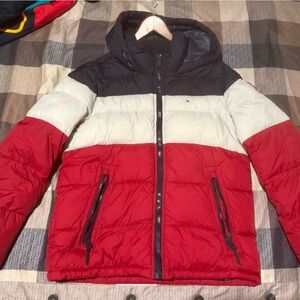 Tommy Hilfiger Red, White, and Blue Puffer Jacket